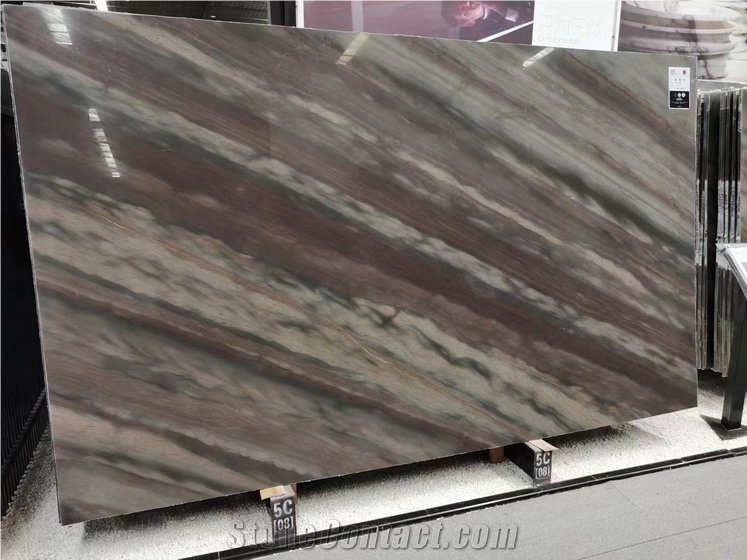 Luxury Elegant Brown Copper Dune Quartzite Slabs