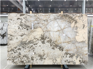 Luxury Patagonia Crystal Quartzite Slabs,Copenhagen White