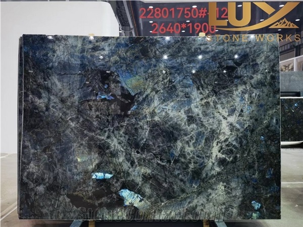 Madagascar Lemurian Blue Granite Slabs ,Labradorite Blue