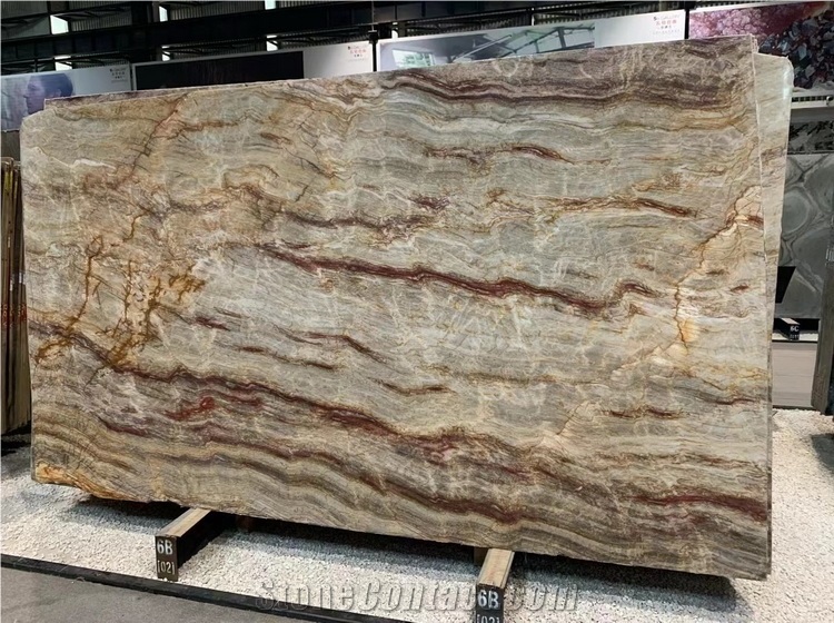 Nacarado Quartzite Slab & Tile, Brazil Beige Quartzite, Aurora Dorado Quartzite