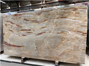 Nacarado Quartzite Slab & Tile, Brazil Beige Quartzite, Aurora Dorado Quartzite