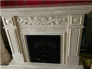 Natural Stone Surround Fireplace, Sculptured Fireplace