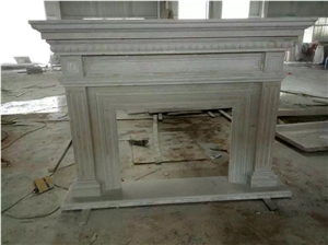 Natural Stone Surround Fireplace, Sculptured Fireplace