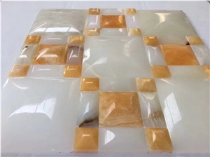 Onyx Mosaic-White Onyx And Green Onyx