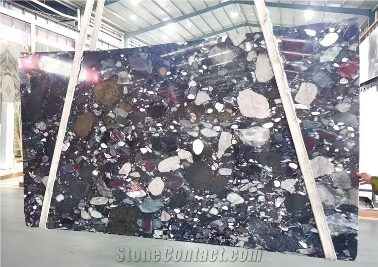 Palladio Granite Slabs,Rosso Marinace Rain Pebble Slabs