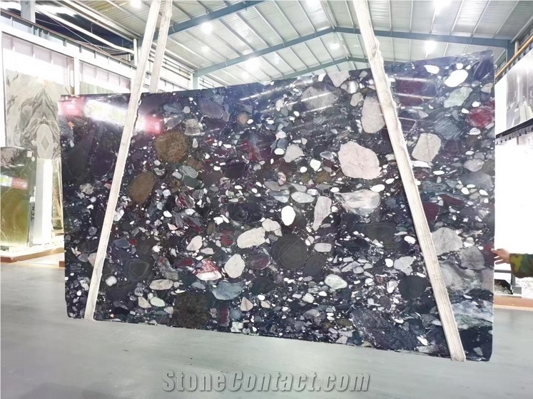 Palladio Granite Slabs,Rosso Marinace Rain Pebble Slabs