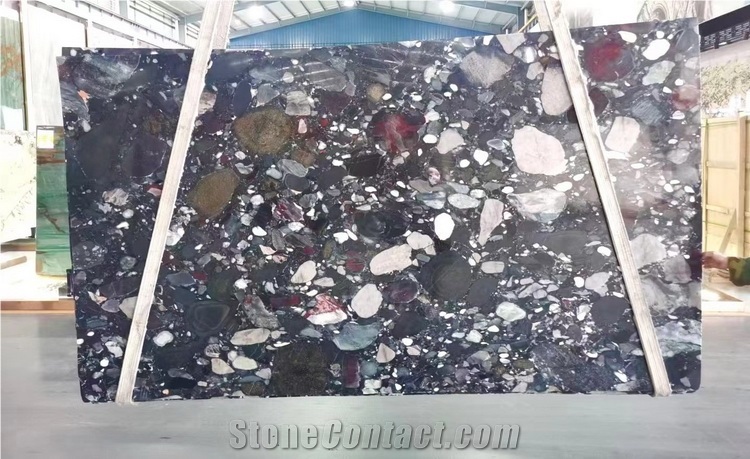 Palladio Granite Slabs,Rosso Marinace Rain Pebble Slabs