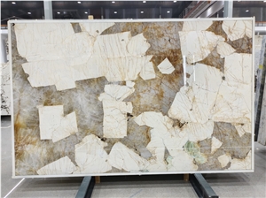Patagonia Gold And White Quartzite Slabs,Copenhagen Slabs