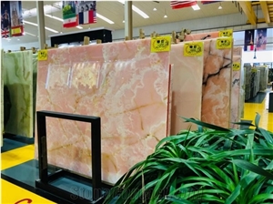 Persian Pink Blush Onyx, Pure  Flamingo Crystal Onyx Slabs