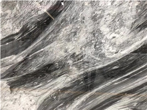 Phantom Black Marble Slabs, Grey Marble With Black Veins