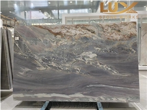 Polished Purple East Multicolor Aquarela Quartzite Slabs