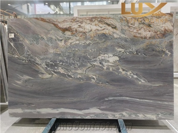 Polished Purple East Multicolor Aquarela Quartzite Slabs