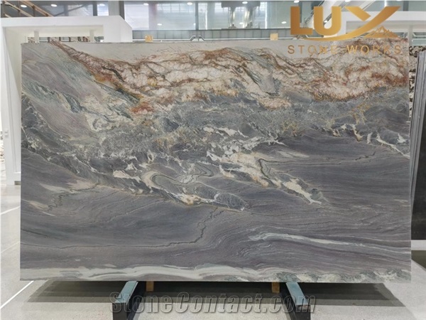 Polished Purple East Multicolor Aquarela Quartzite Slabs