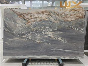 Polished Purple East Multicolor Aquarela Quartzite Slabs