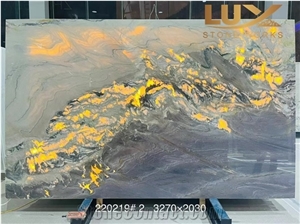 Polished Purple East Multicolor Aquarela Quartzite Slabs