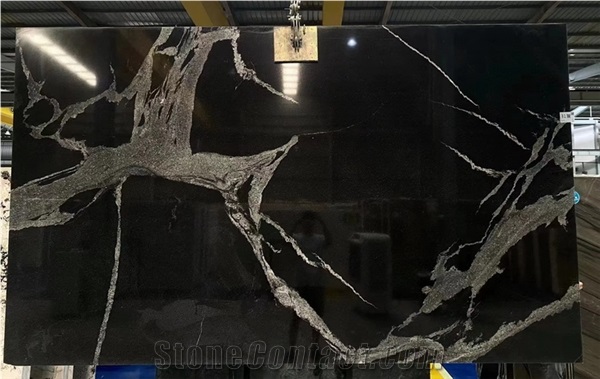 Python Black Granite Slabs, Brazil Obsidian Granite Slabs