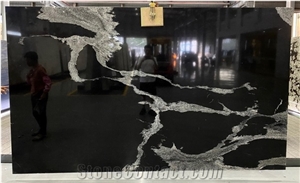 Python Black Granite Slabs, Brazil Obsidian Granite Slabs