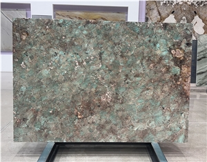 Rare Amazonite Green Granite, Brazil Green Polished Granite