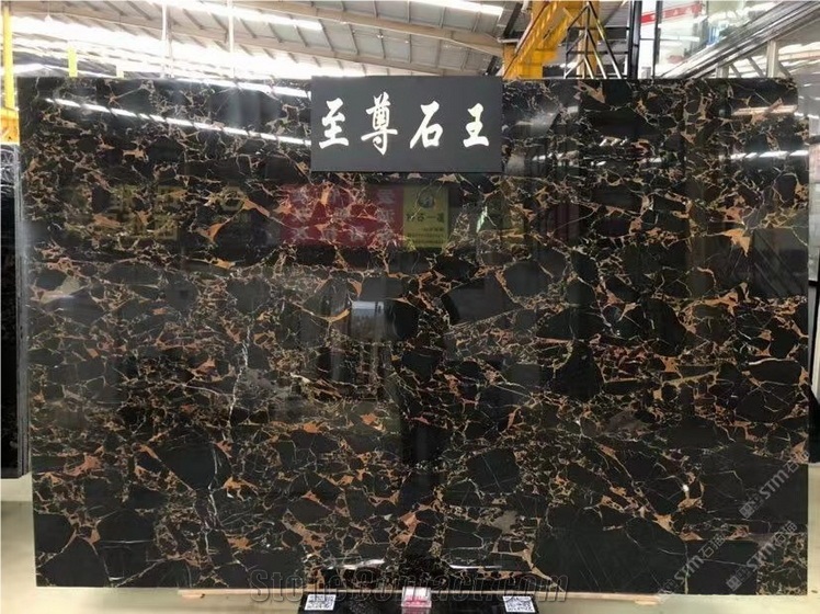 Supreme Portoro Gold Marble Slabs,Black Golden Flower Slabs