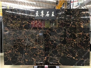 Supreme Portoro Gold Marble Slabs,Black Golden Flower Slabs