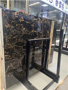 Supreme Portoro Gold Marble Slabs,Black Golden Flower Slabs