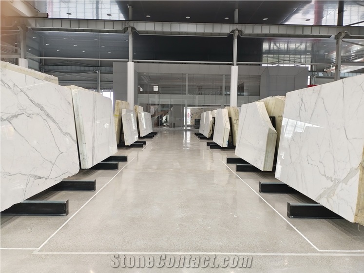 Top Quality Calacatta White Marble Slabs ,Italian White