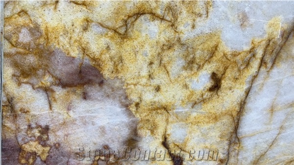 Yellow Cristallita Quartzite , Crystal Yellow Quartzite Slab