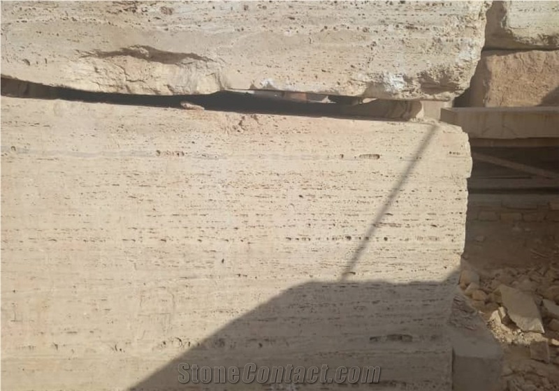 Light Cream Travertine Blocks
