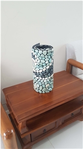 Green Timor Coral Stone Mosaic Table Mat