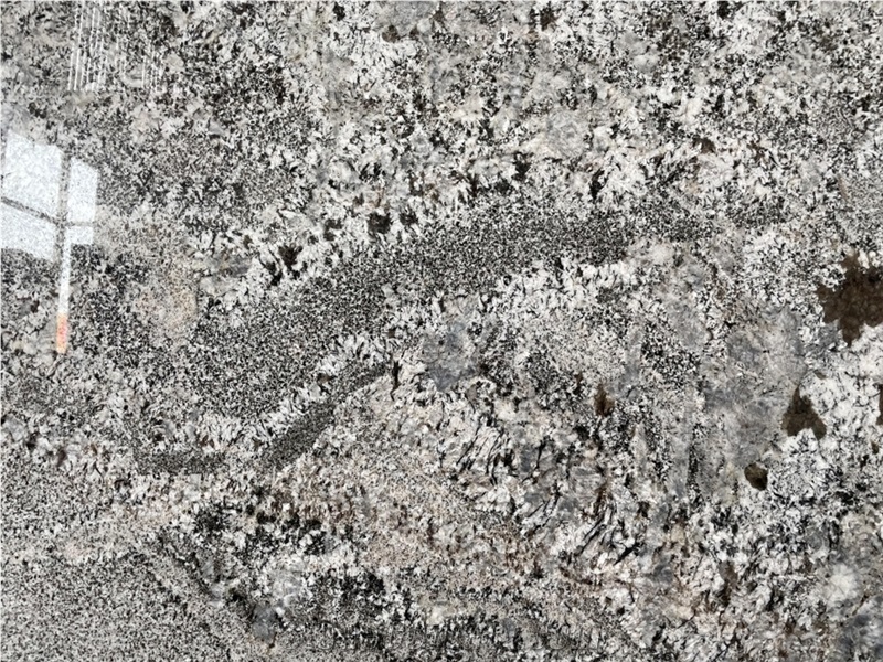 Amber Blue White Mesh Texture Granite