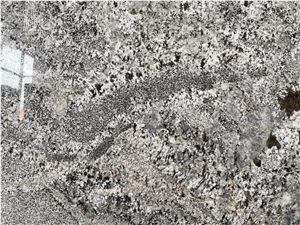 Amber Blue White Mesh Texture Granite