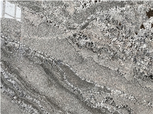 Amber Blue White Mesh Texture Granite