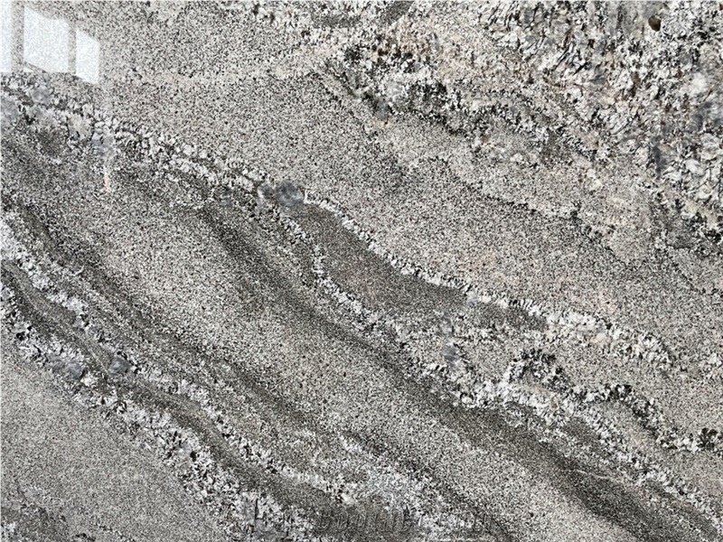 Amber Blue White Mesh Texture Granite