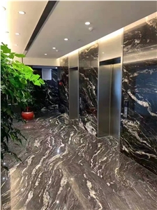 Magma Vein Cosmic Black Granite