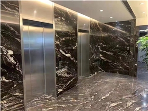 Magma Vein Cosmic Black Granite