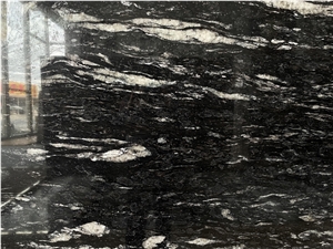 Magma Vein Cosmic Black Granite