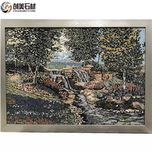 Mosaic Oil Painting Replica Pattern Scenery Mural Mosaic