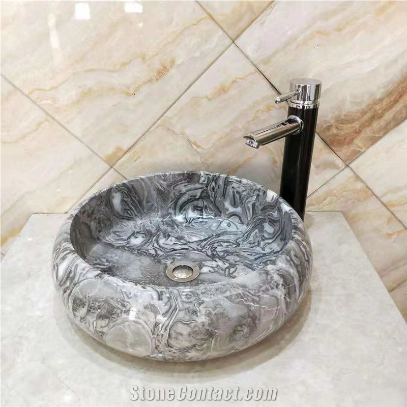 Natural Stone Marble Sink In Various Shapes