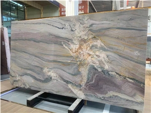 Natural Stone Polished Macaubas Fantasy Quartzite Slab