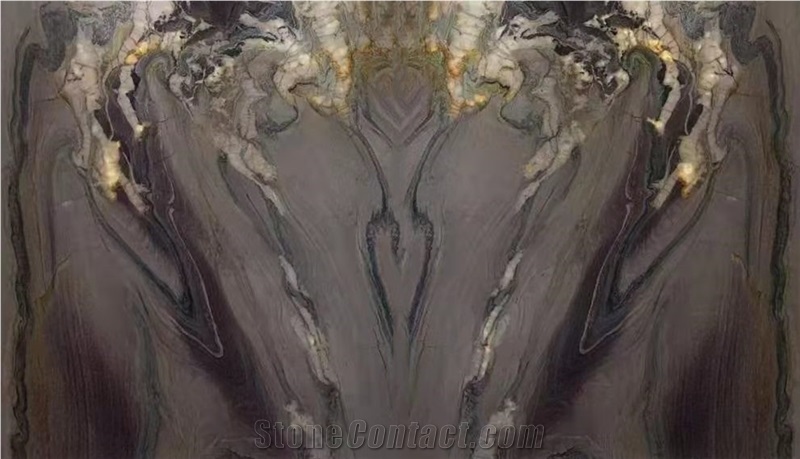Natural Stone Polished Macaubas Fantasy Quartzite Slab