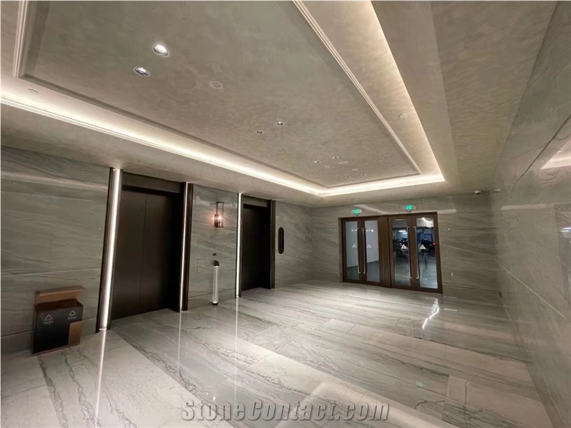 Quality Polished Infinity White Quartzite，Calacatta White