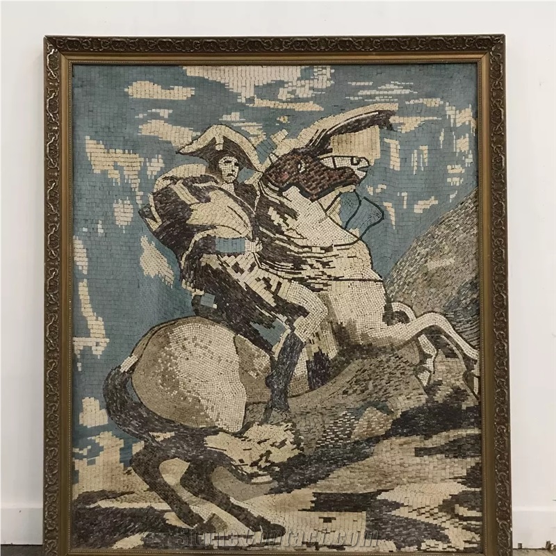 Stone Mosaic Pattern Napoleon Crossing The St. Bernard