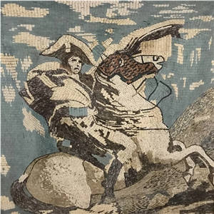 Stone Mosaic Pattern Napoleon Crossing The St. Bernard
