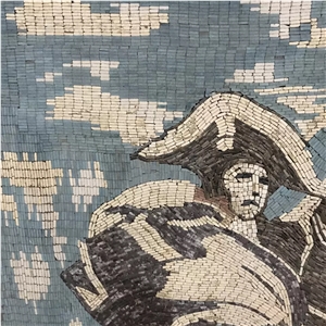 Stone Mosaic Pattern Napoleon Crossing The St. Bernard