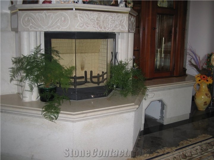 Vratza Limestone Fireplace Mantels