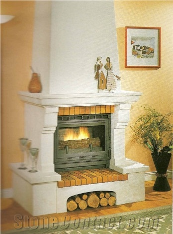 Vratza Limestone Fireplace Mantels