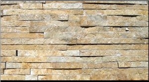 Yellow Struganik Strip Wall Panels, Stone Veneers