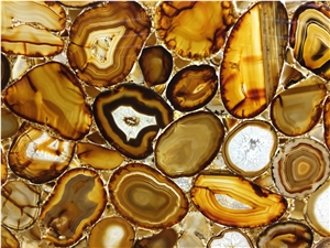 High Grade Semi-Precious Stone Yellow Agate Slab
