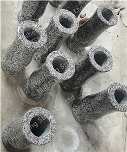 Dark Grey Granite Vase, Grey Granite Monumental Vase