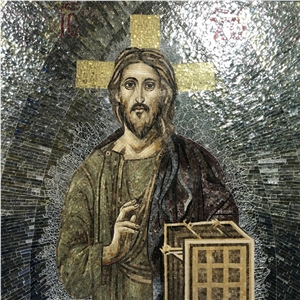 Jesus Christ Glass Mosaic Art Mural For Wall Decor